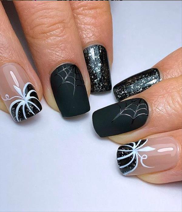 Cute and Unique Acrylic Coffin Halloween Nail Design Ideas - Bellacocosum