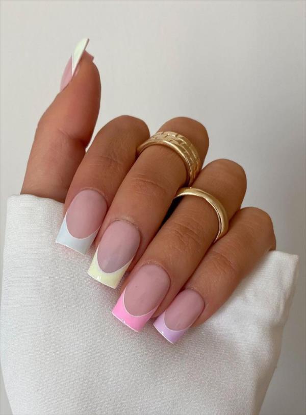 36 Heart-beating short pink nails for spring square nails 2021! - The