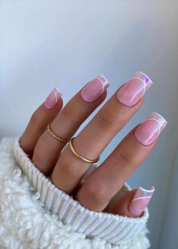 hot pink coffin nails