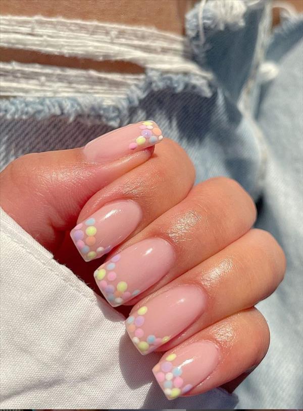 36 Heart-beating short pink nails for spring square nails 2021! - The