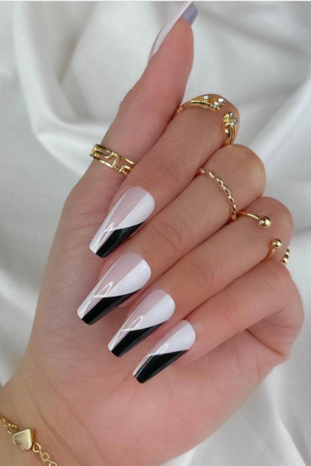 white coffin nails design ideas