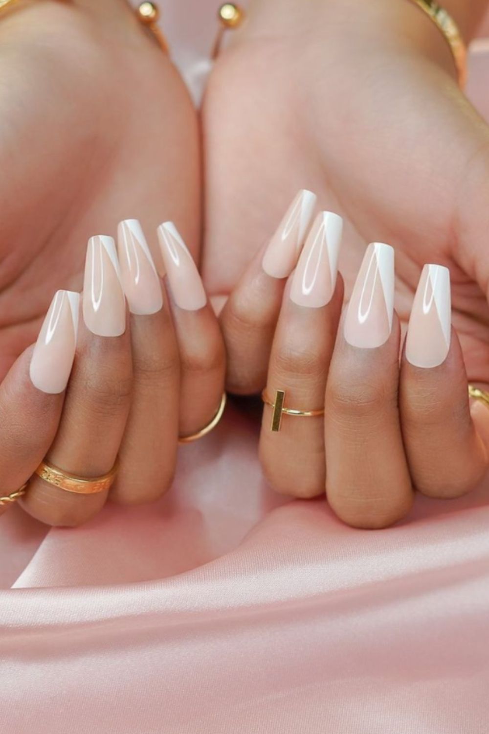 white coffin nails design ideas