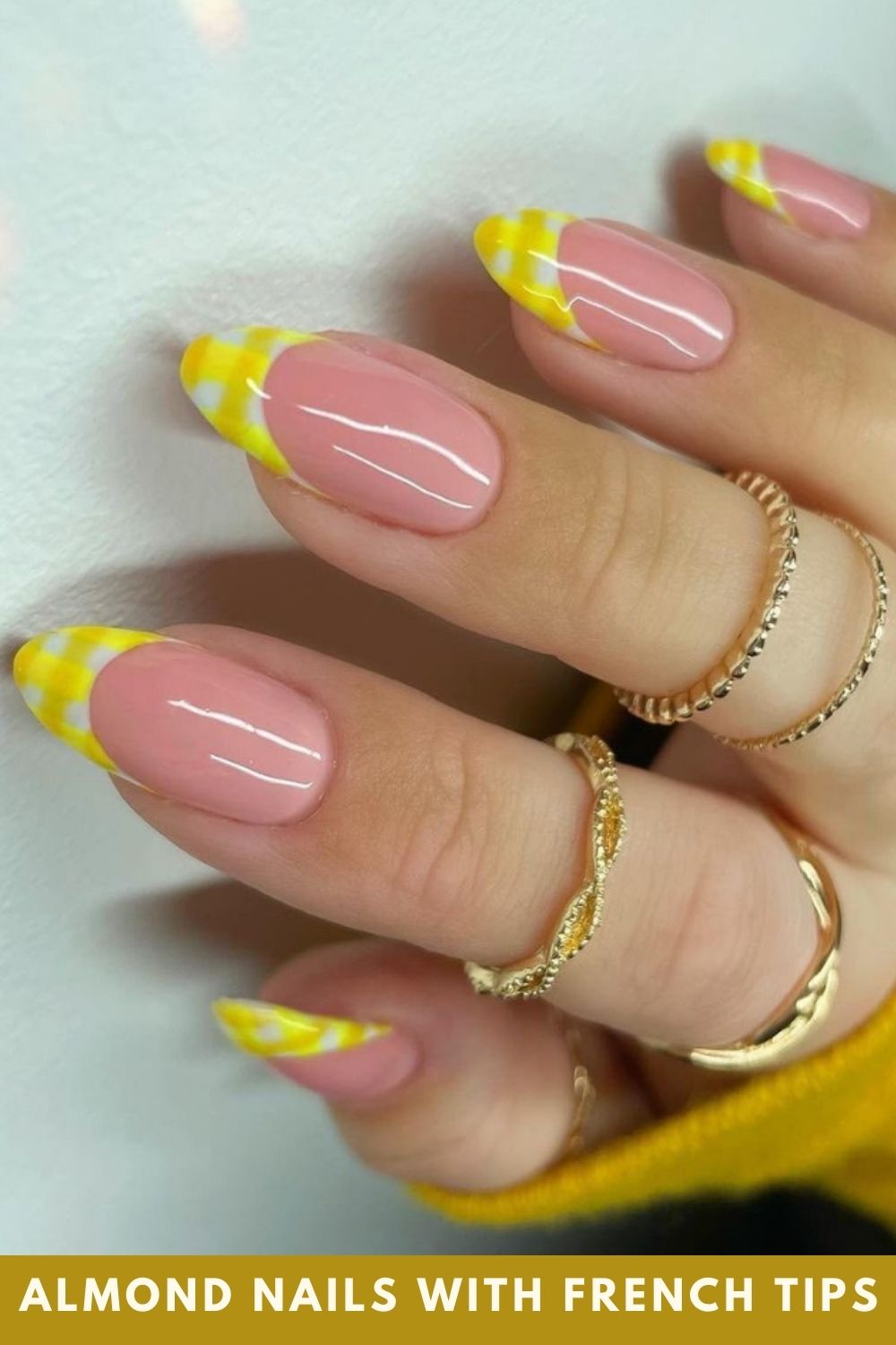 Almond nails with French tips Designs Perfect For women