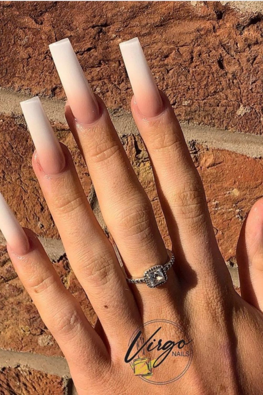 white coffin nails design  for woman