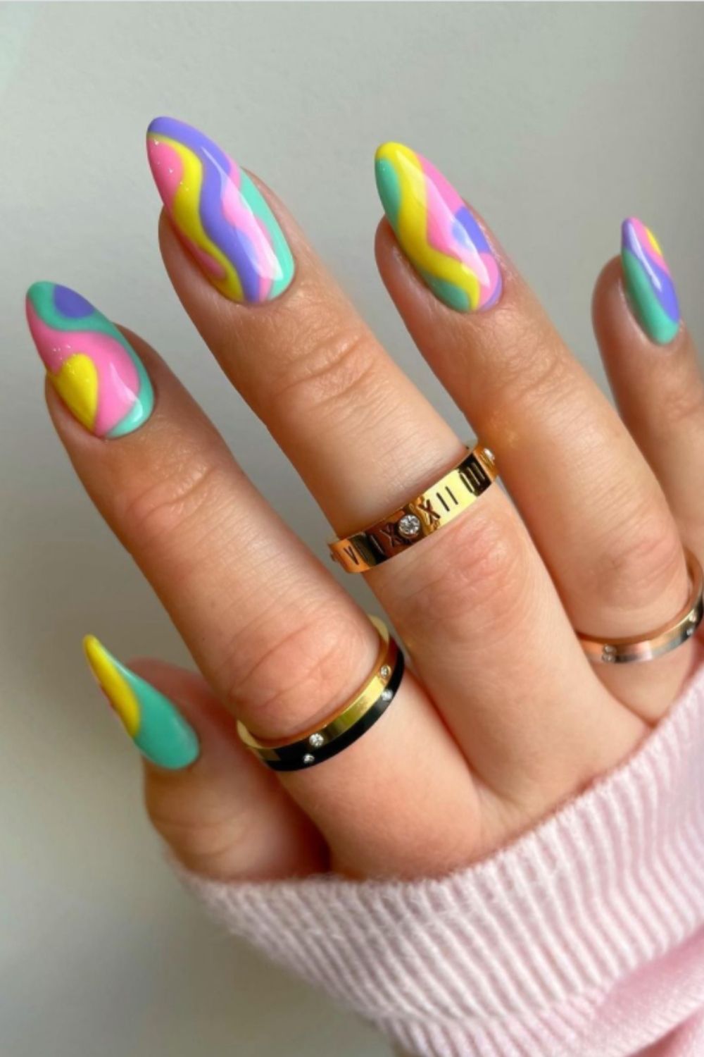 rainbow nails design