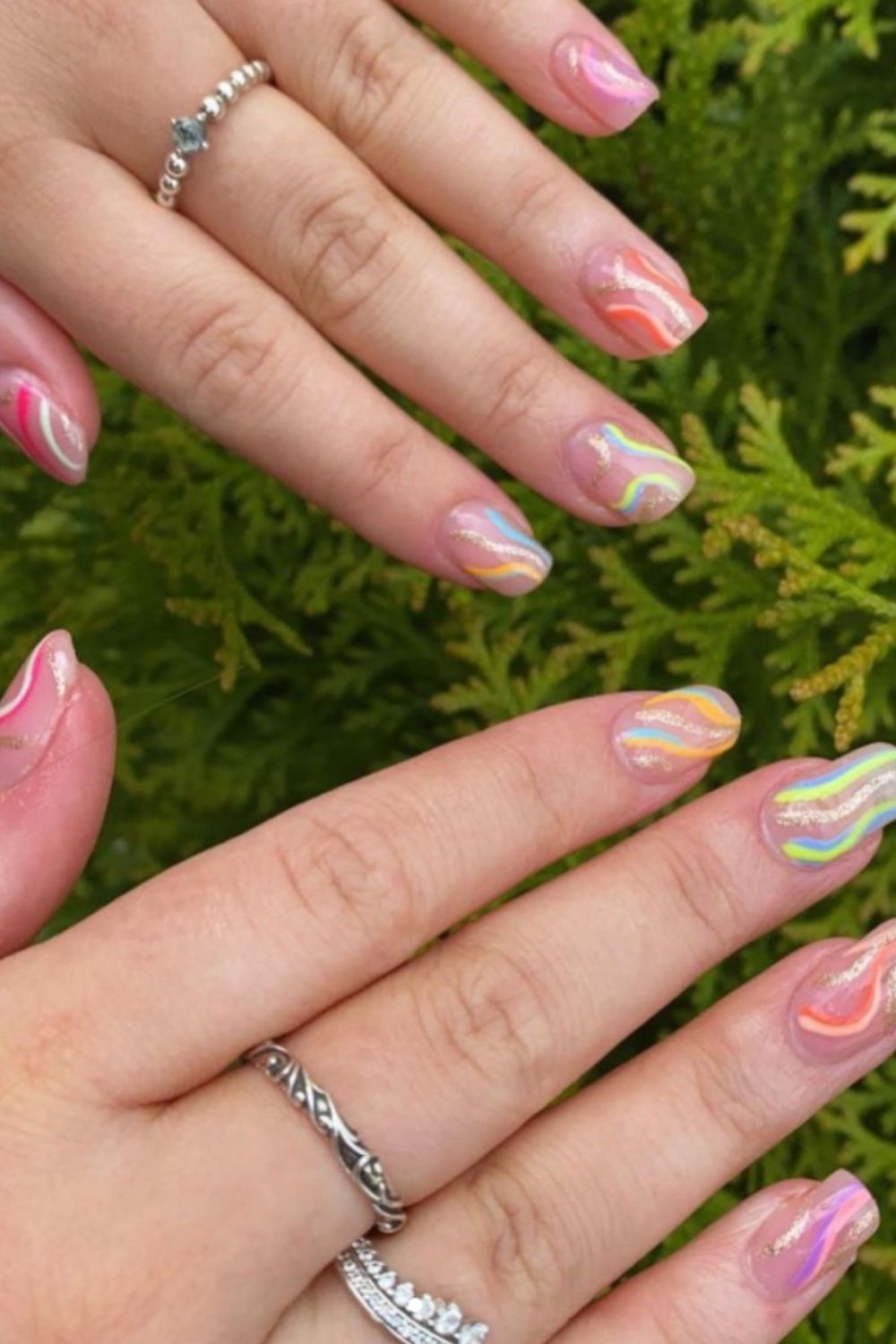 rainbow nails design