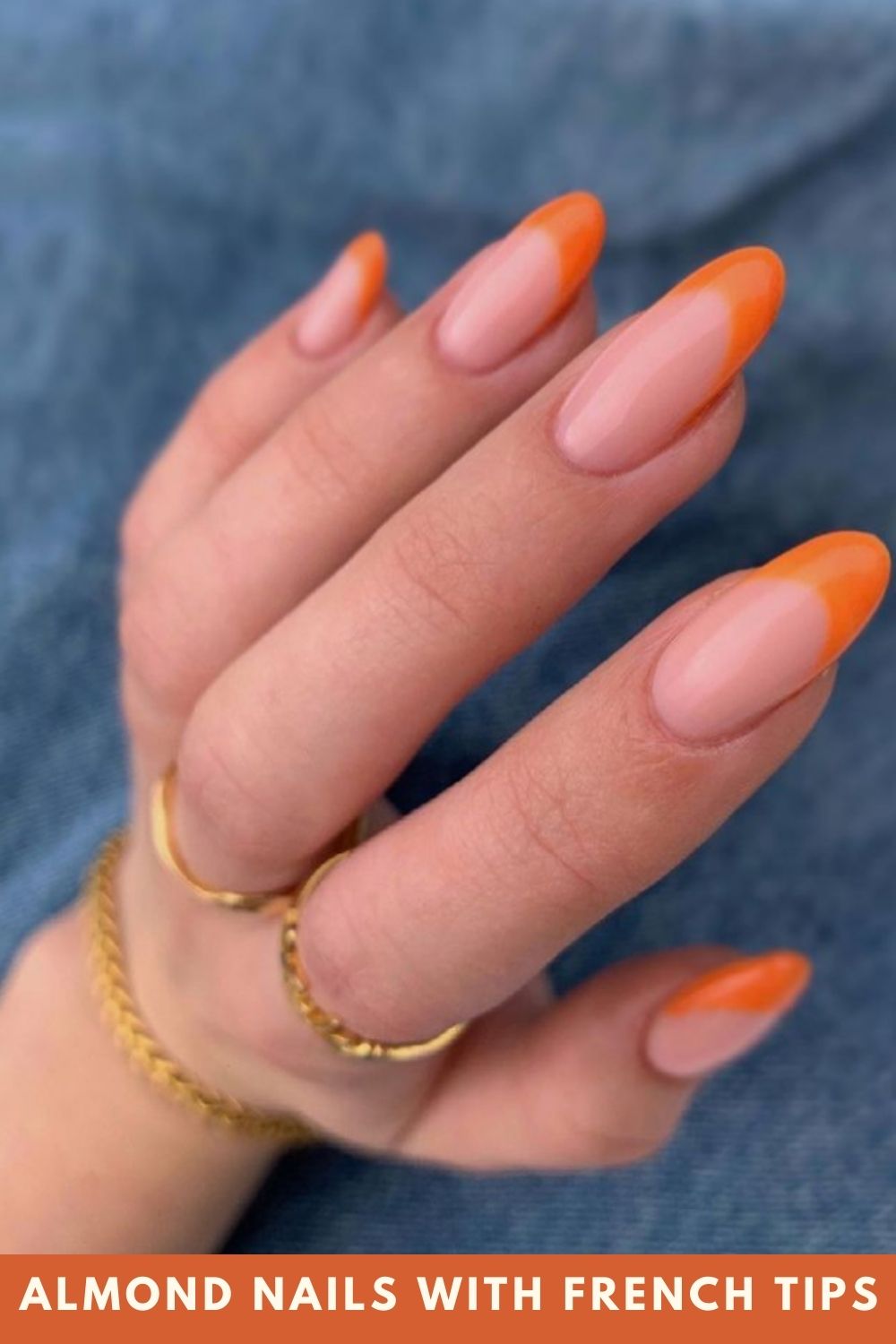 Almond nails with French tips Designs Perfect For women