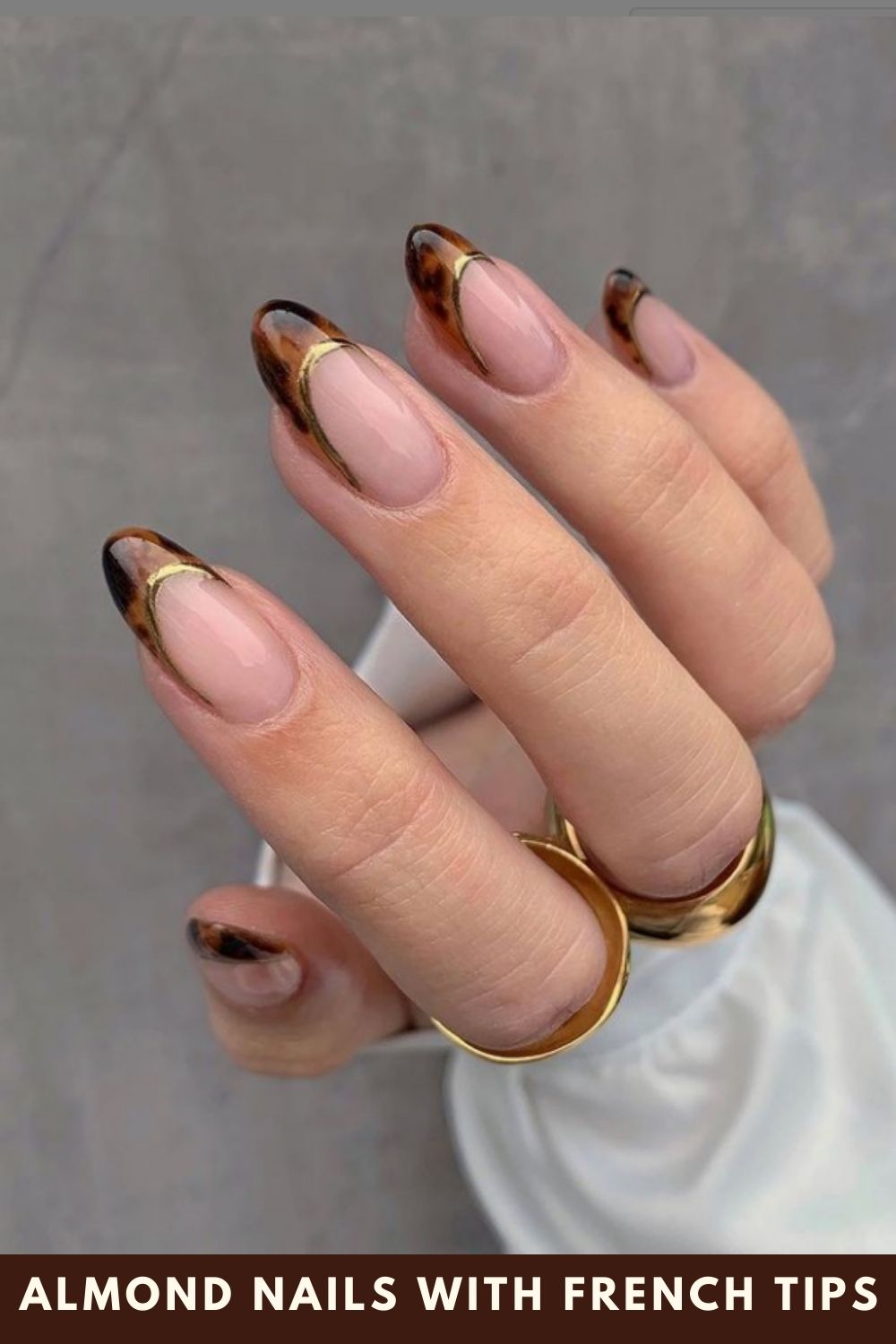 Almond nails with French tips Designs Perfect For women