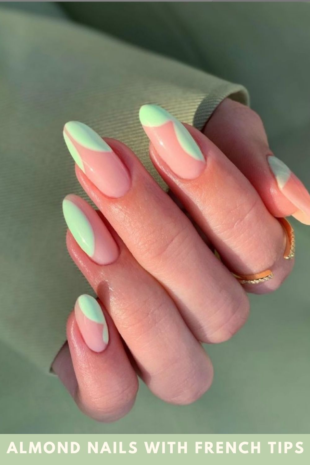 Almond nails with French tips Designs Perfect For women