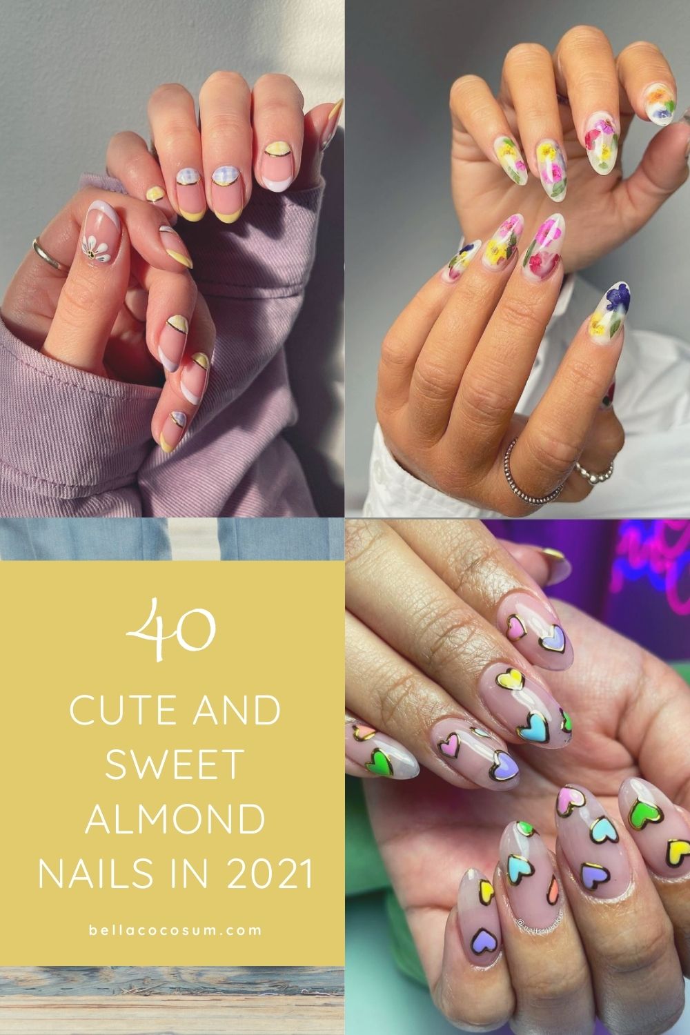 Almond Nails: 40 Cute Nail Art To Attractive You In summer 2021!