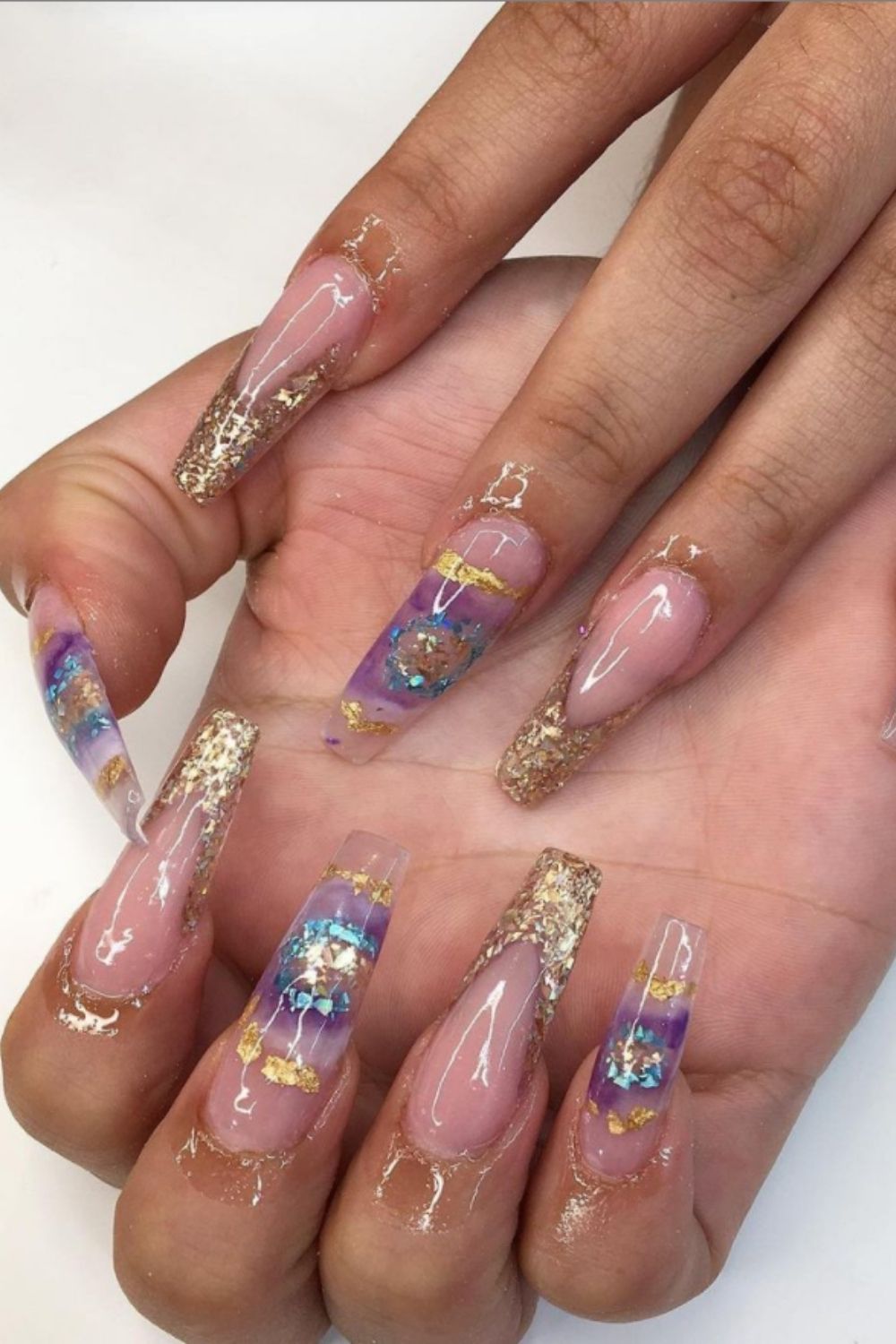 Glitter Acrylic Nails:40 Awesome Summer Nail Designs To Inspire You!