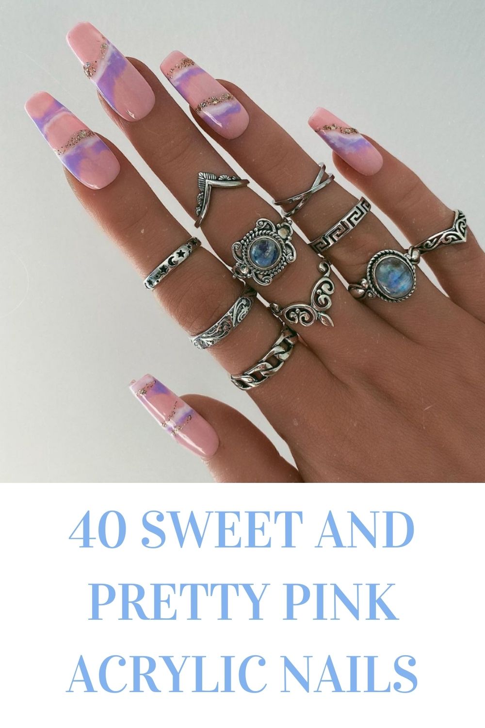 Pink Acrylic Nails: 40 Summer Nail Designs To Copy In 2021!