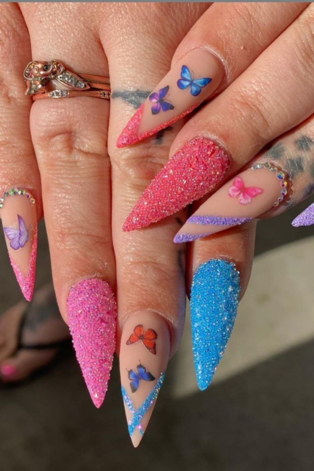 Glitter Acrylic Nails:40 Awesome Summer Nail Designs To Inspire You!