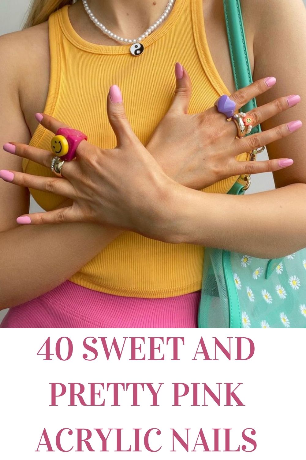 Pink Acrylic Nails: 40 Summer Nail Designs To Copy In 2021!