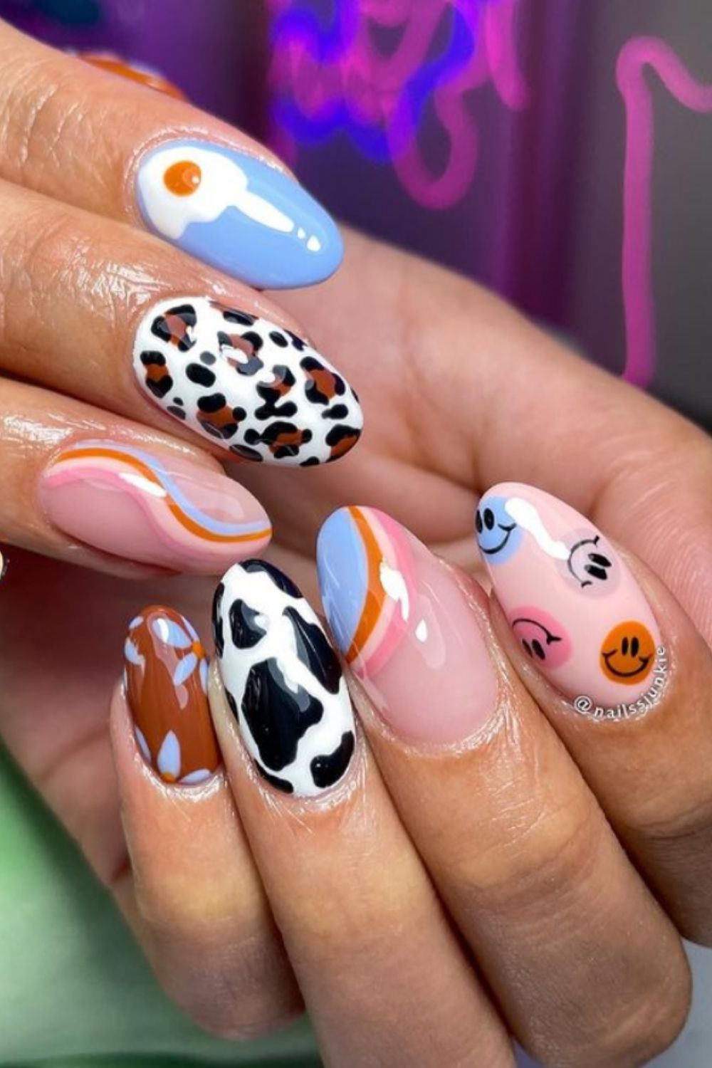 Almond Nails: 40 Cute Nail Art To Attractive You In summer 2021!