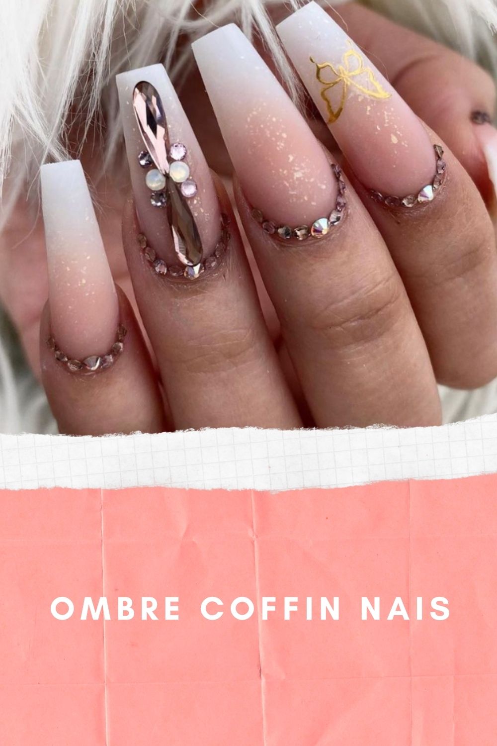 40+Cute Ombre coffin nails for young girls