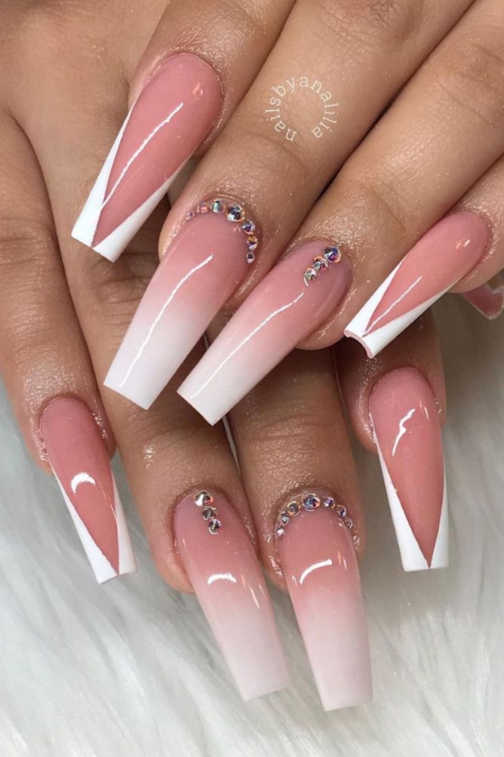 pink ombre nails design 2021