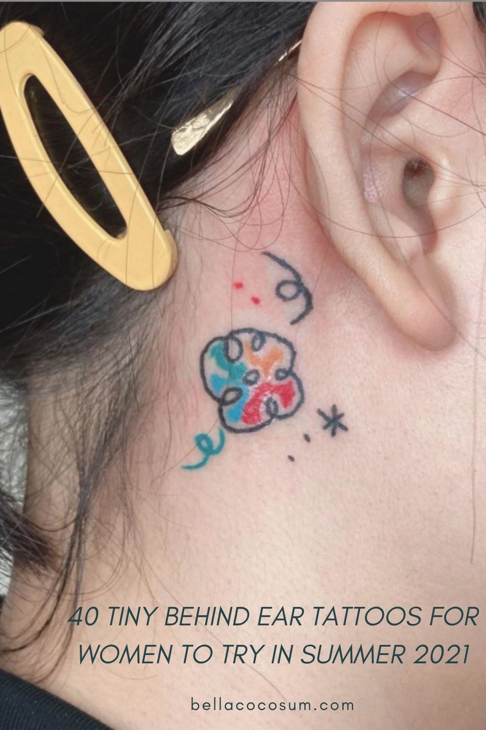 Behind Ear Tattoo: 40 Tiny Tattoo Designs For Girls To Try!