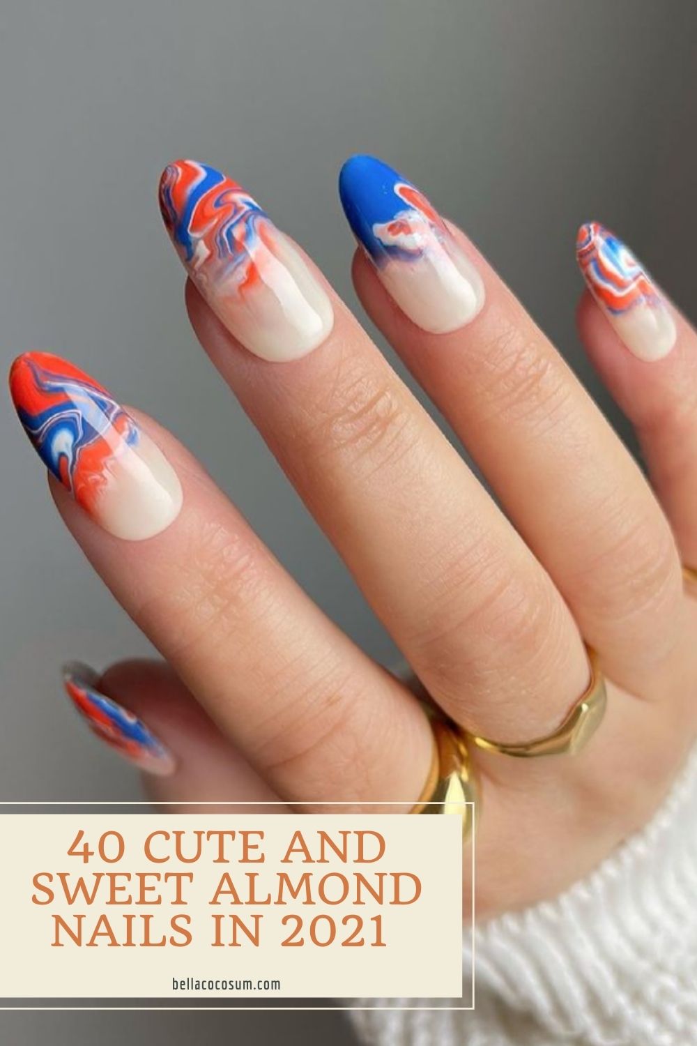 Almond Nails: 40 Cute Nail Art To Attractive You In summer 2021!