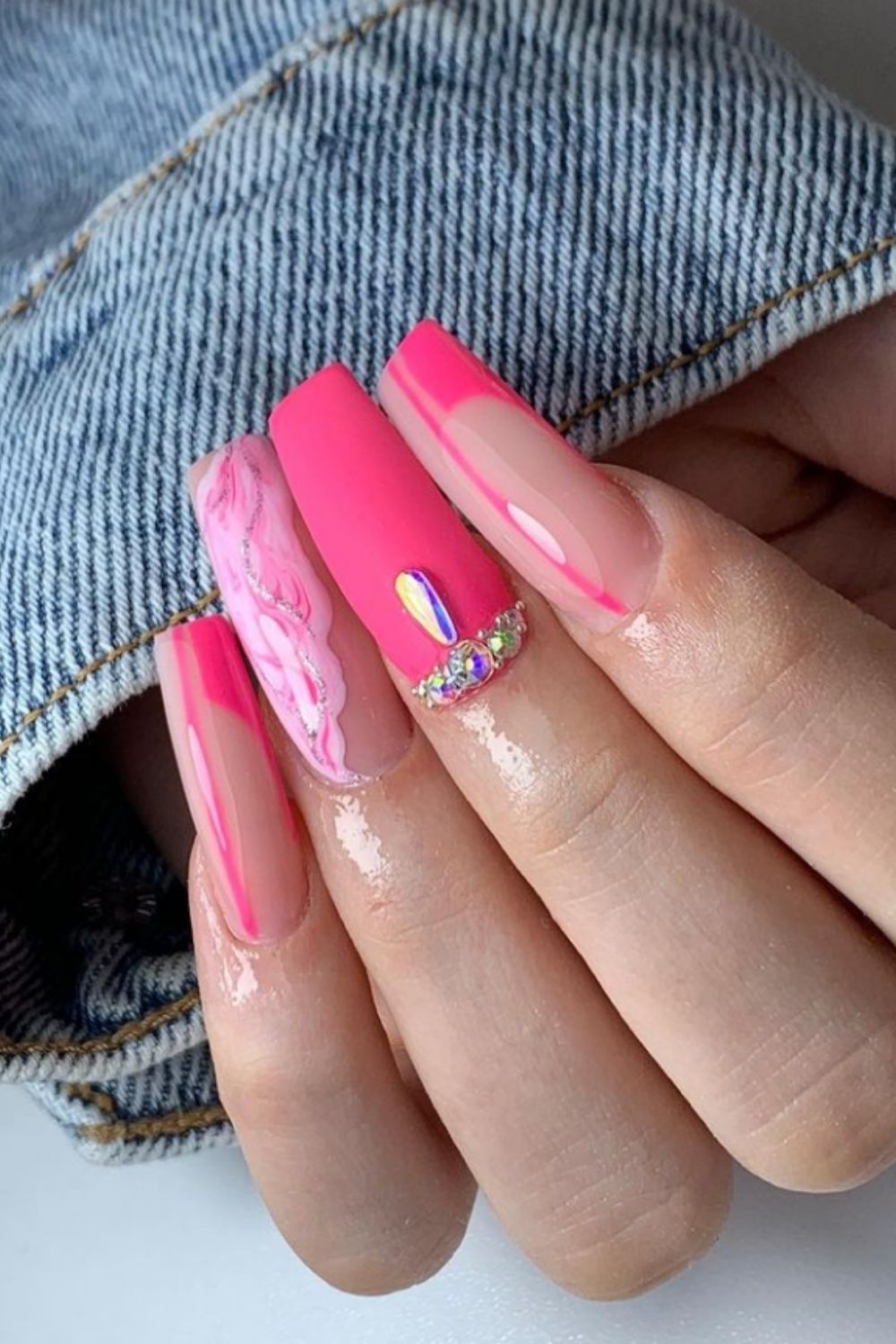 Pink Acrylic Nails: 40 Summer Nail Designs To Copy In 2021!