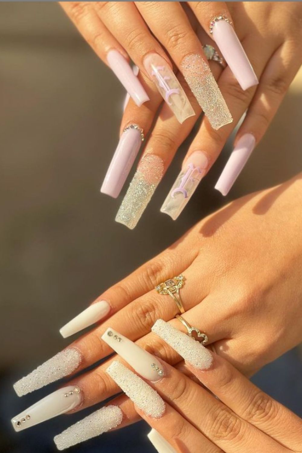 Glitter Acrylic Nails:40 Awesome Summer Nail Designs To Inspire You!