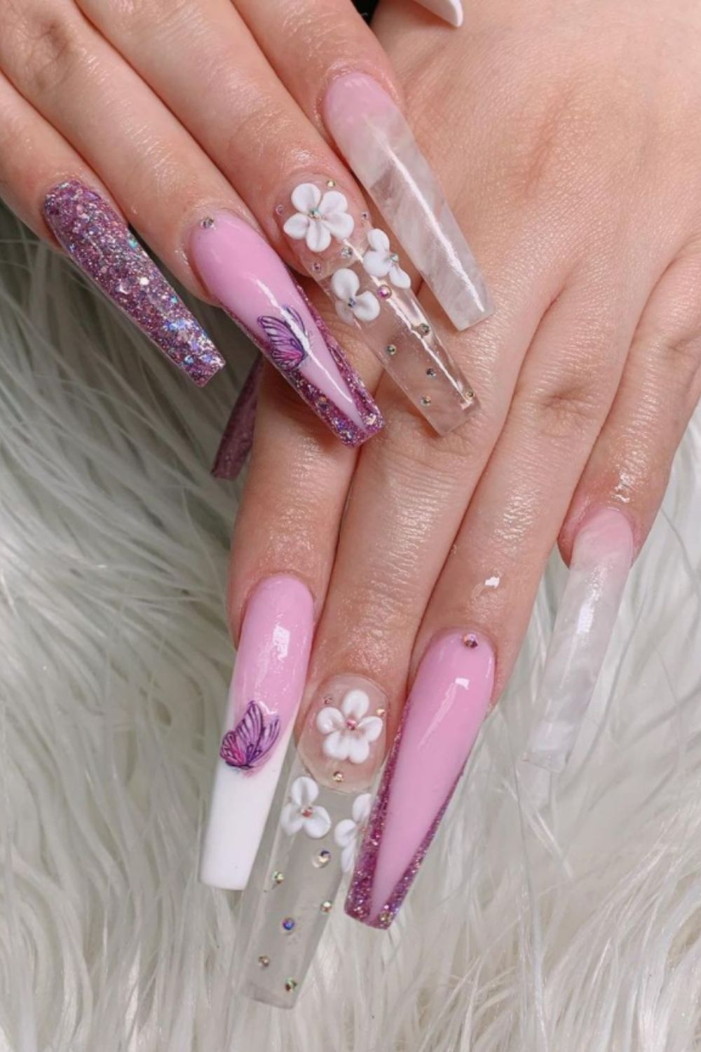 Glitter Acrylic Nails:40 Awesome Summer Nail Designs To Inspire You!