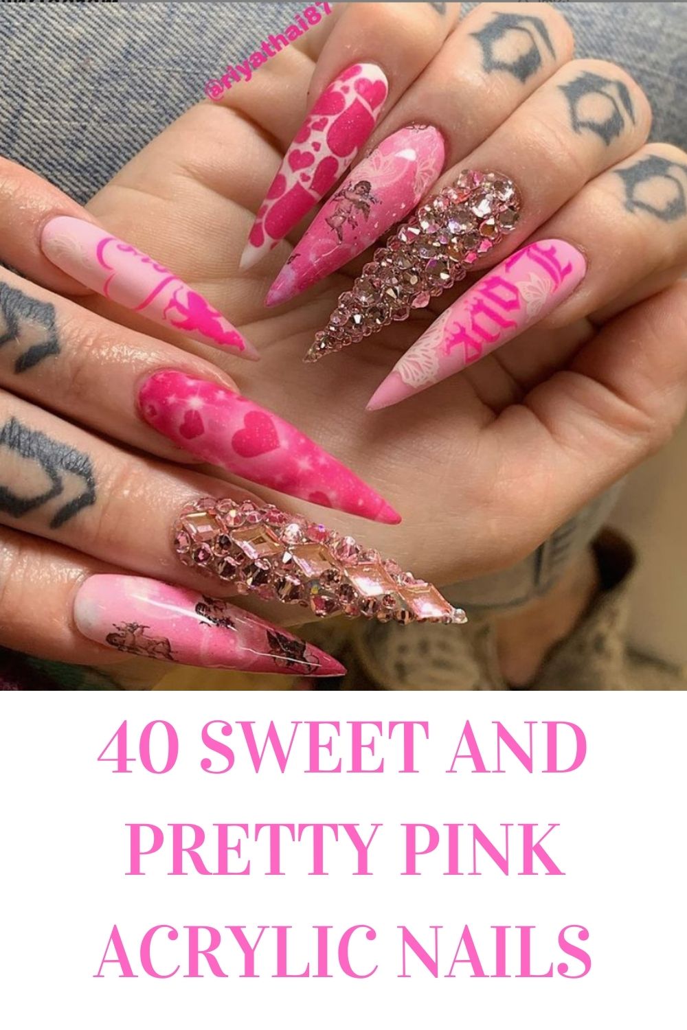 Pink Acrylic Nails: 40 Summer Nail Designs To Copy In 2021!
