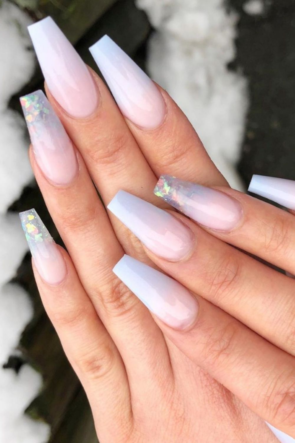 40+Cute Ombre coffin nails for young girls