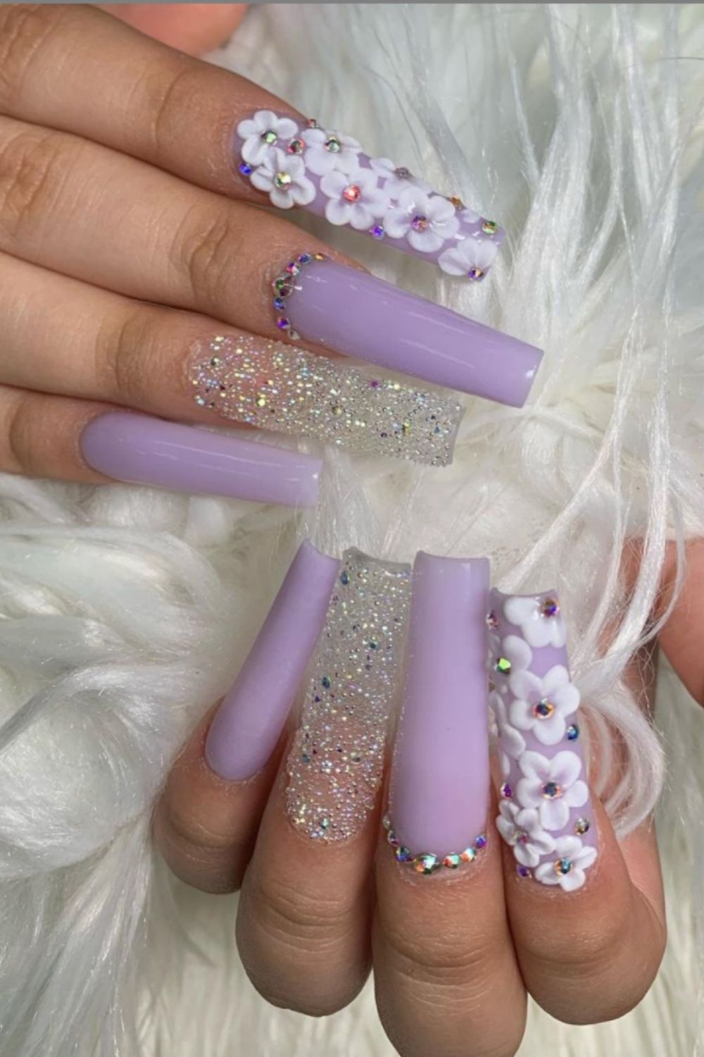 Glitter Acrylic Nails:40 Awesome Summer Nail Designs To Inspire You!