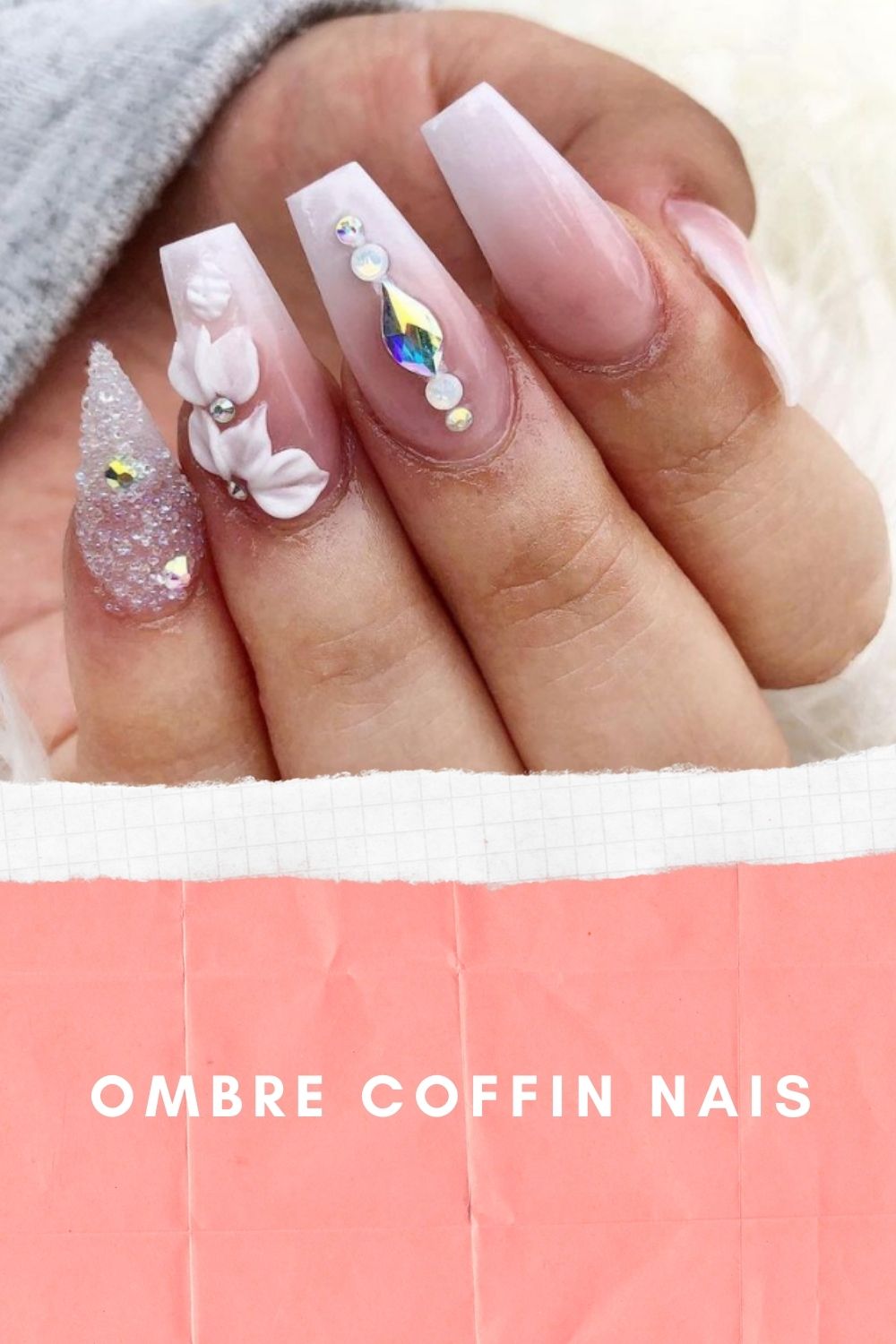 40+Cute Ombre coffin nails for young girls