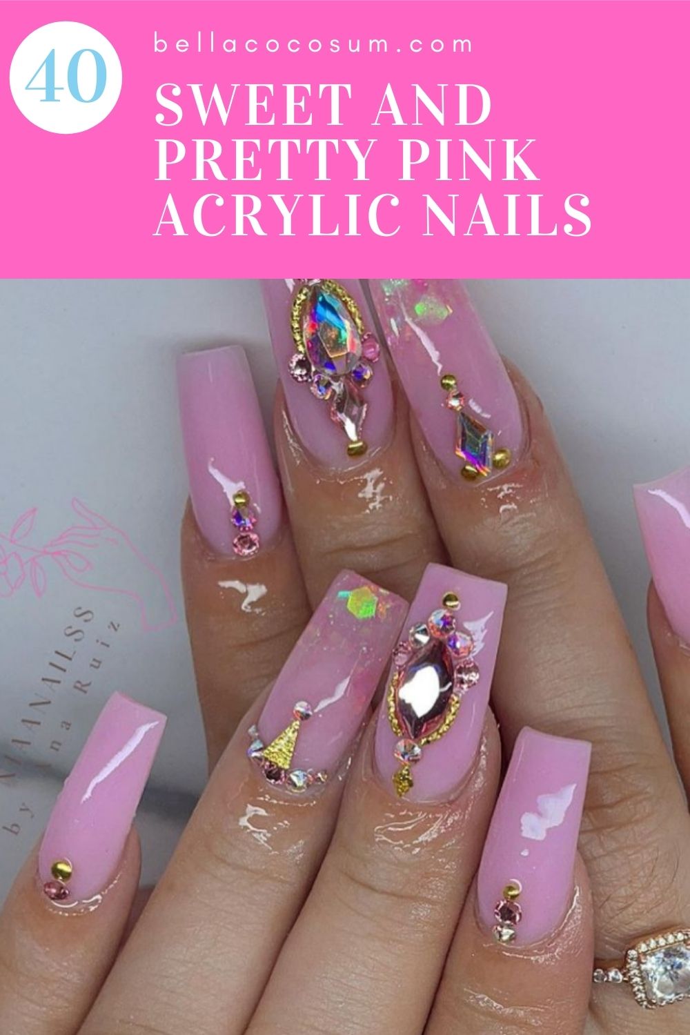 Pink Acrylic Nails: 40 Summer Nail Designs To Copy In 2021!