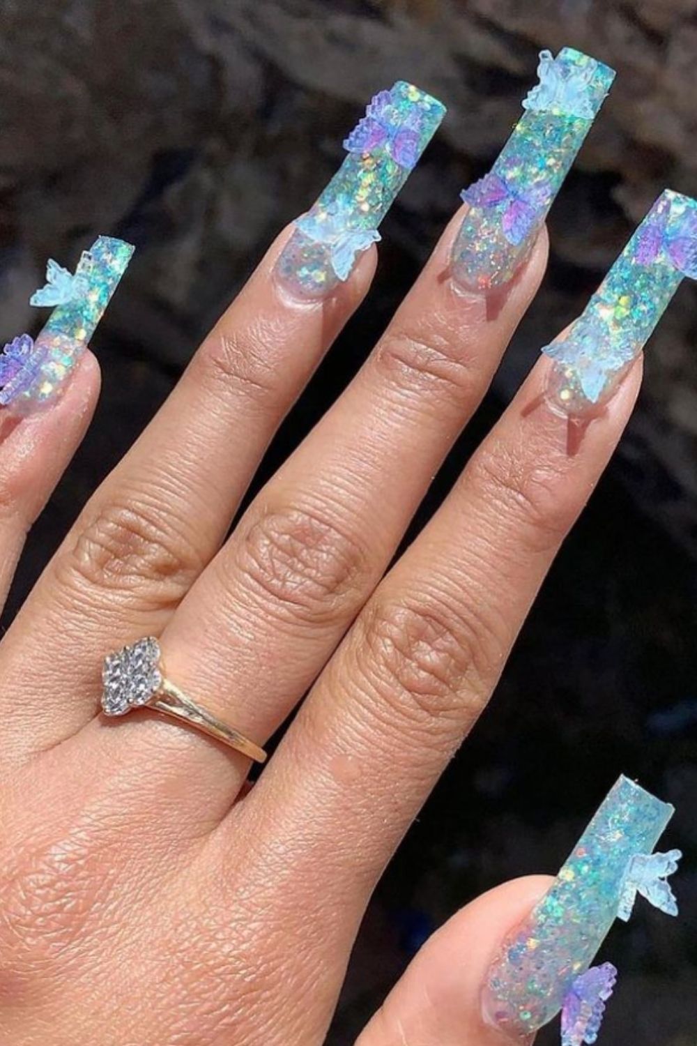 Glitter Acrylic Nails:40 Awesome Summer Nail Designs To Inspire You!