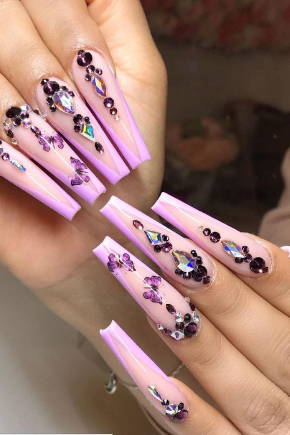pink ombre nails design 2021
