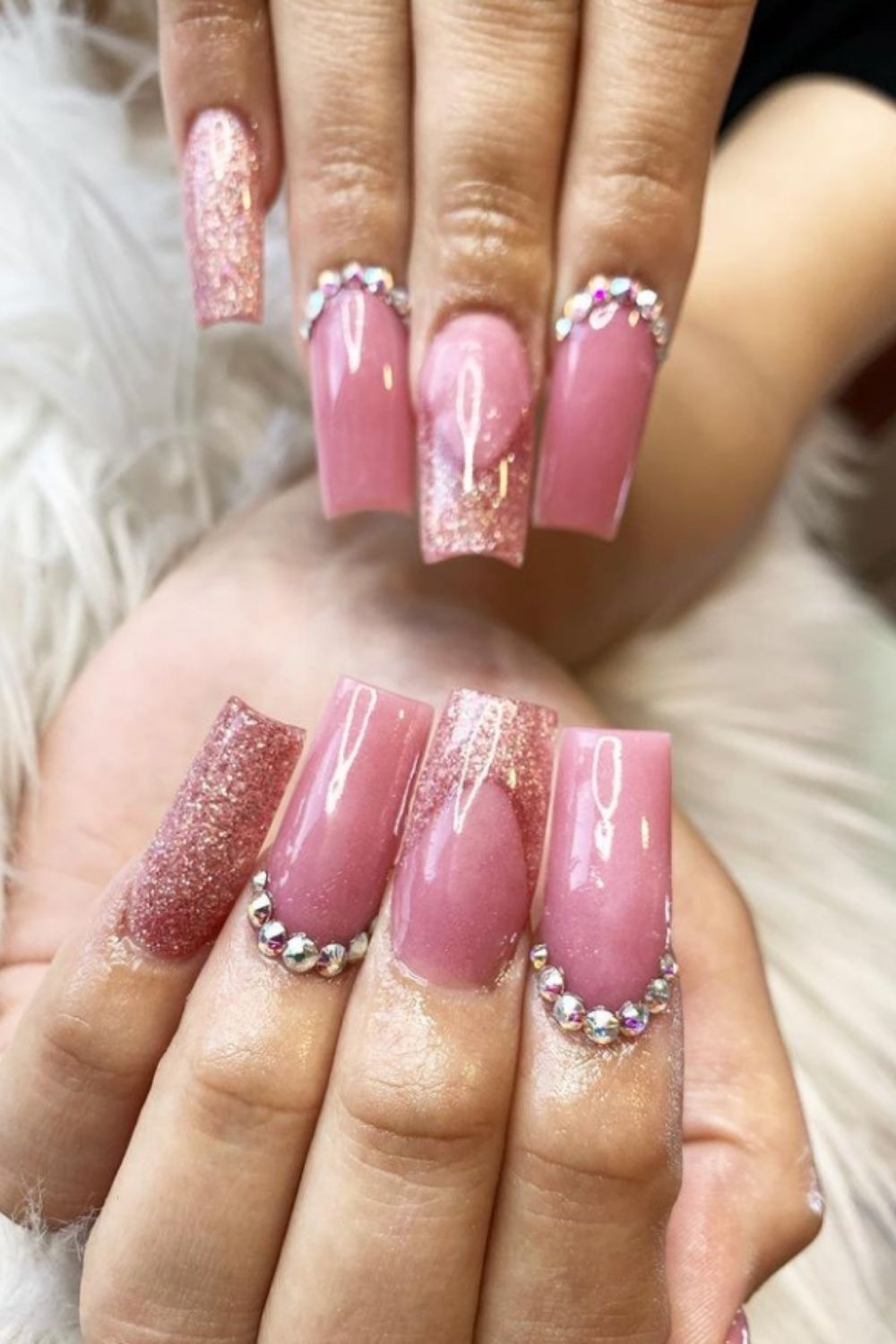 Glitter Acrylic Nails:40 Awesome Summer Nail Designs To Inspire You!