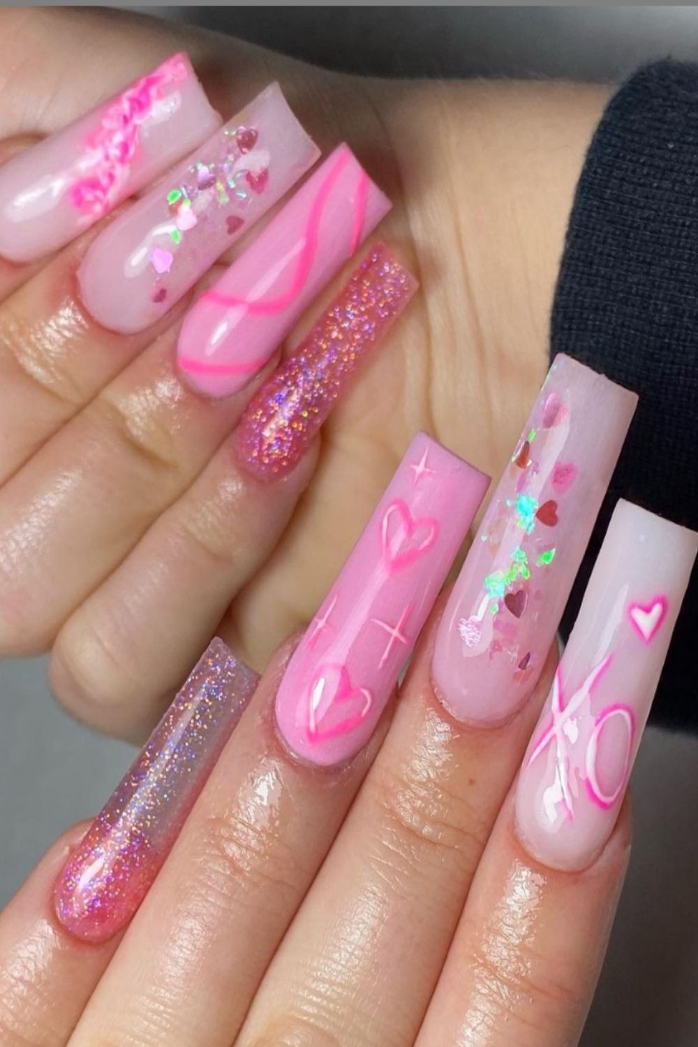 35+ Amazing Glitter Acrylic Nails You Want To Try In 2021! - Page 4 of 5