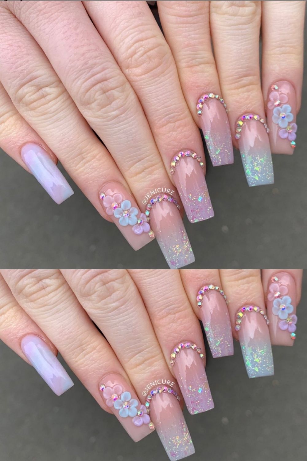 35+ Amazing Glitter Acrylic Nails You Want To Try In 2021!