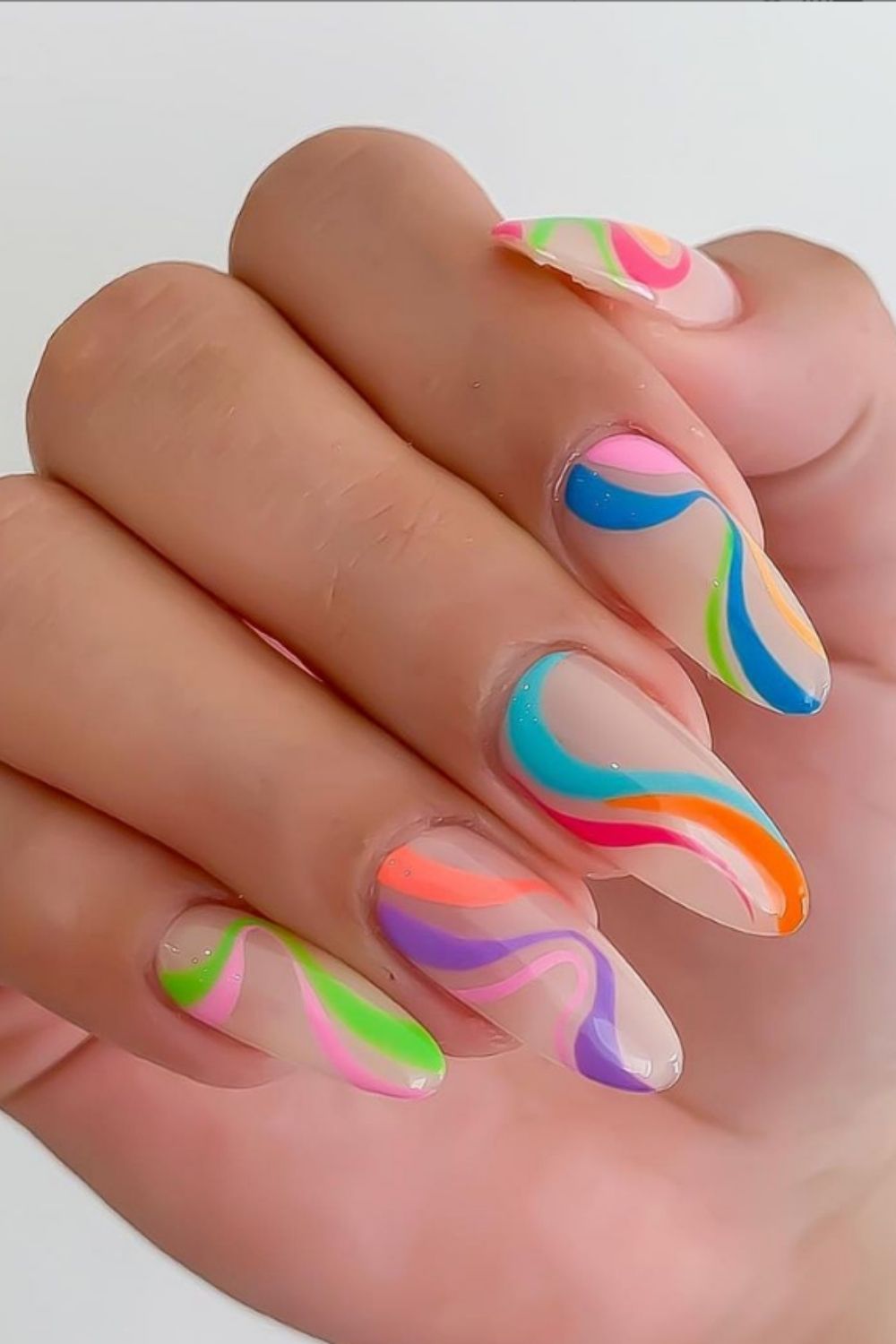 40 Cute Almond Short Acrylic Nails For Summer Nail Design