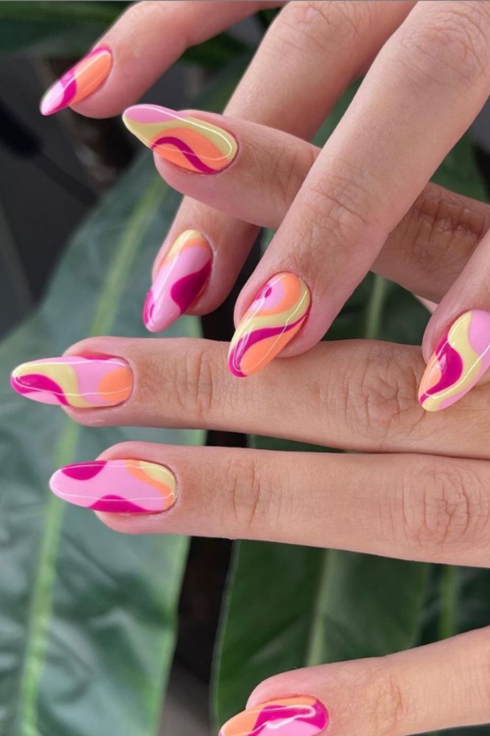 40 Cute Almond Short Acrylic Nails For Summer Nail Design