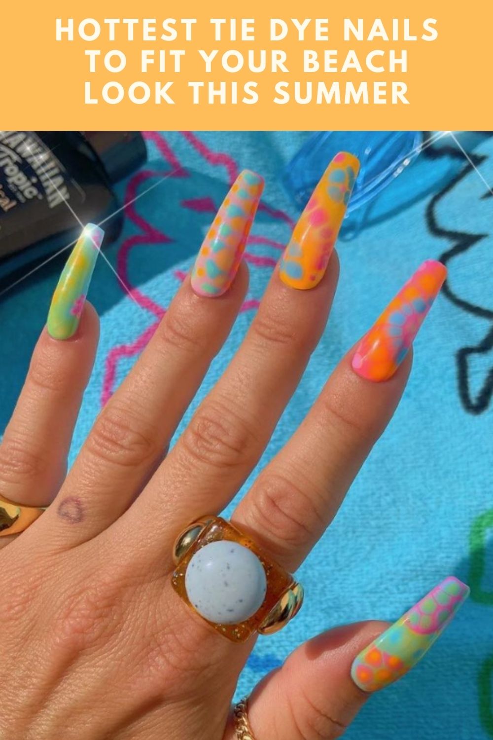 Hottest Tie Dye Nails to Fit Your Beach Look This Summer