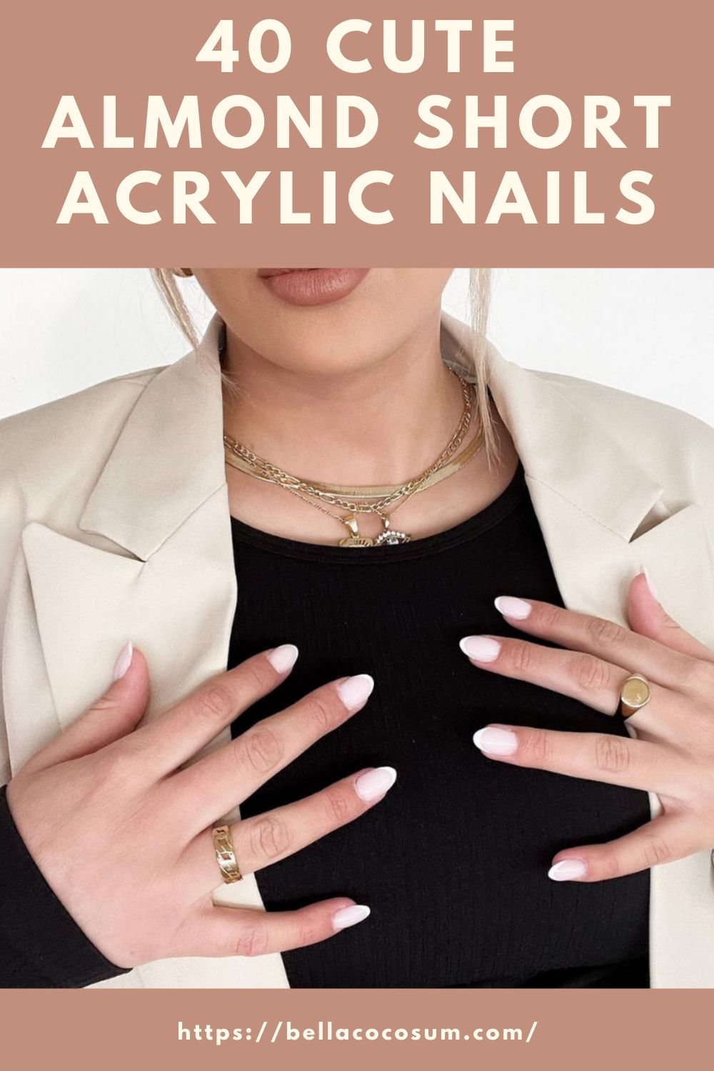 40 Cute Almond Short Acrylic Nails For Summer Nail Design