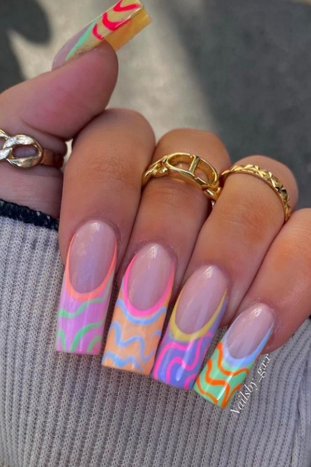 Pretty Summer Acrylic Nails To Try When You Go A Vacation!