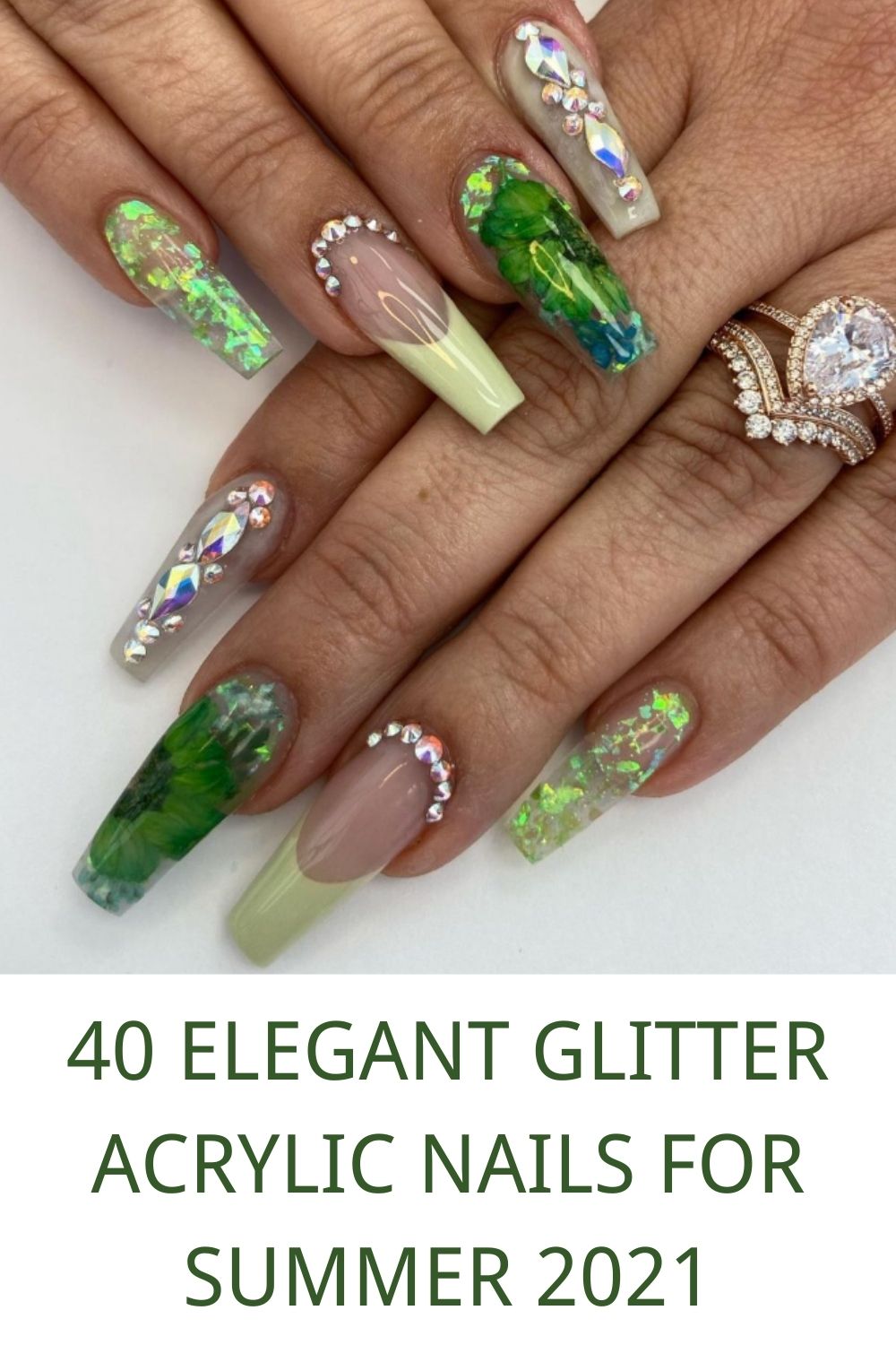 35+ Amazing Glitter Acrylic Nails You Want To Try In 2021!