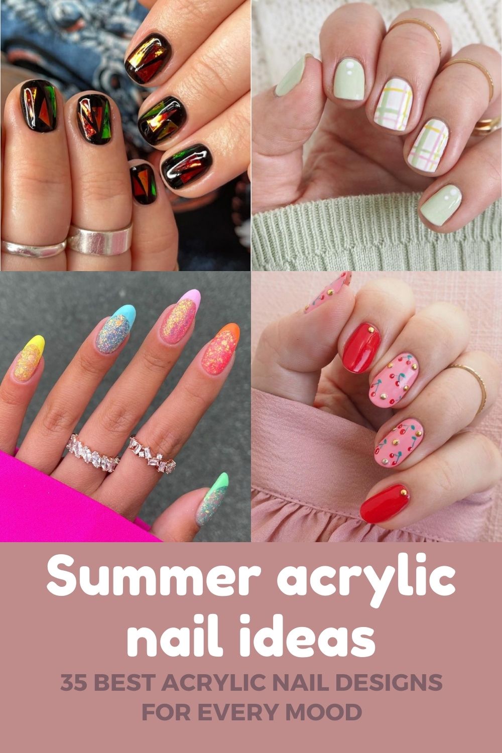 Summer acrylic nail ideas | 35 Nail Designs for Every Mood