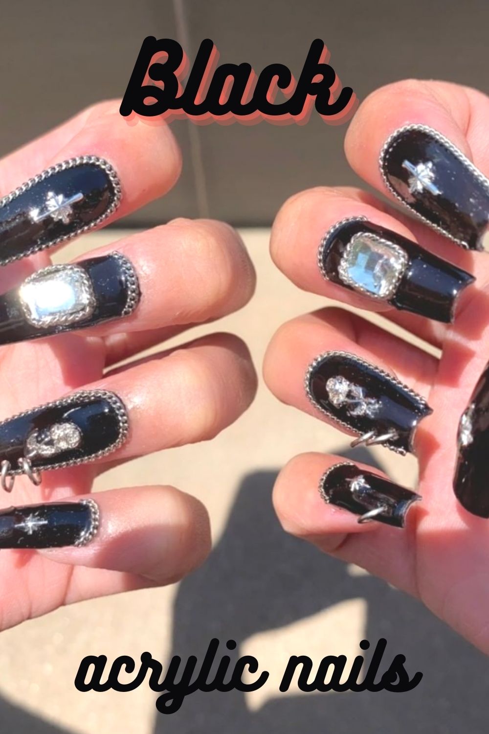 Black acrylic nails | the fall season nails color 2021