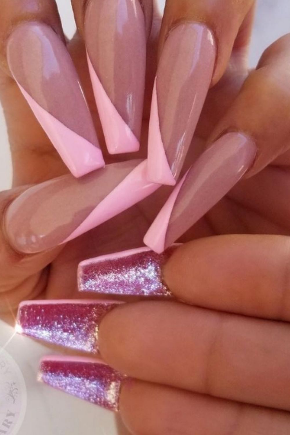 Coffin nails with French tip |35 Cute Nails With French Tips To DIY Now