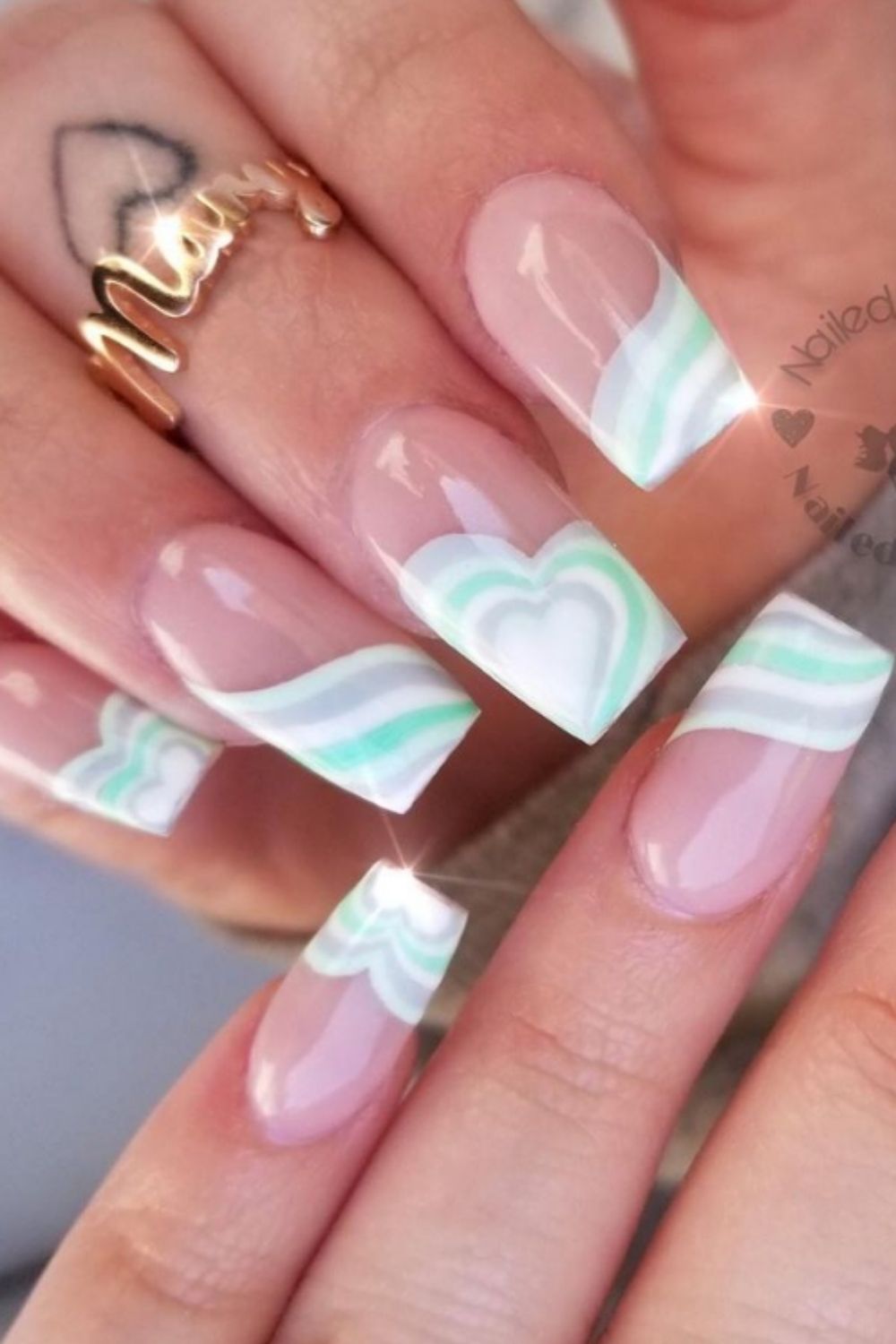 Coffin nails with French tip |35 Cute Nails With French Tips To DIY Now