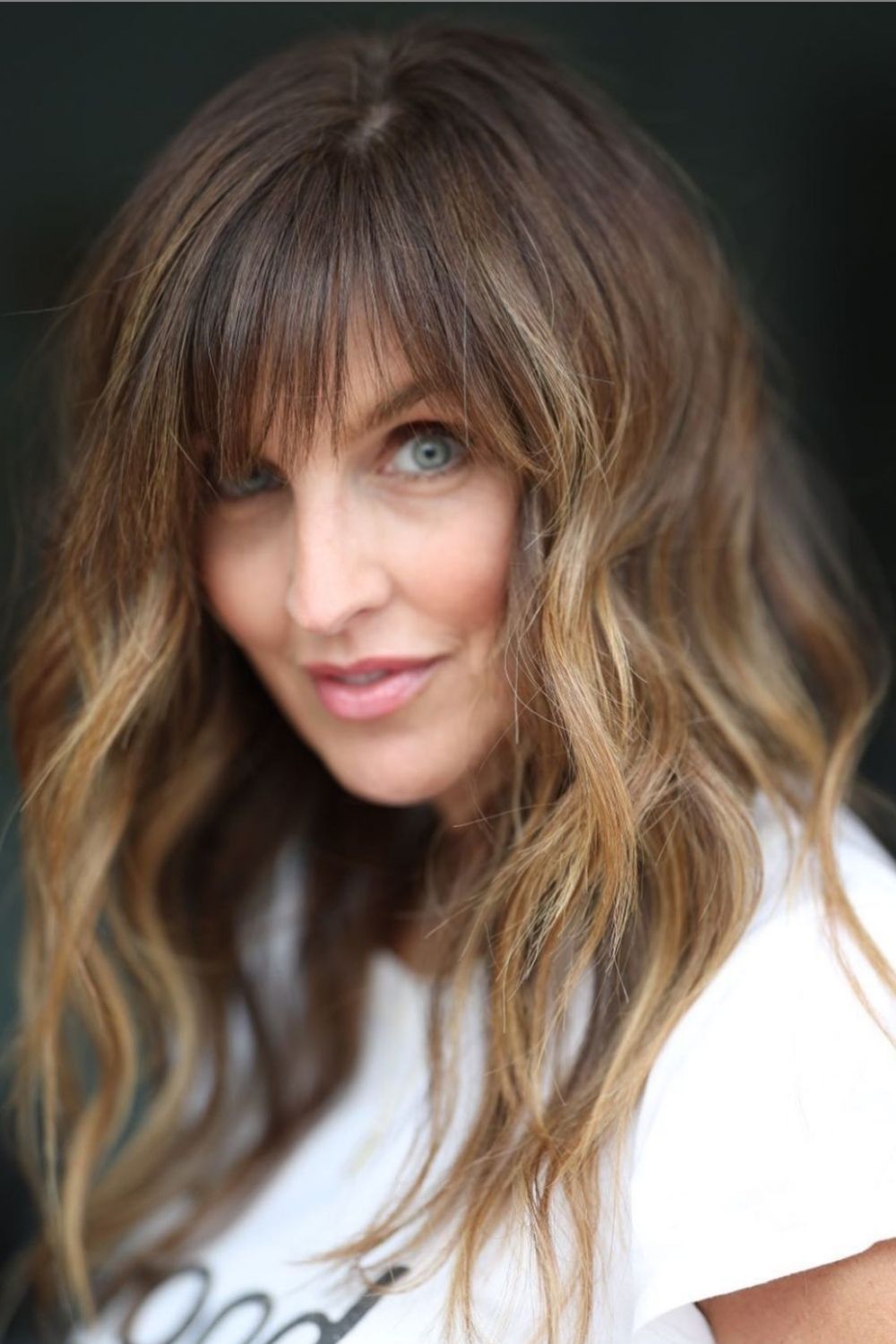 24 Best Layered Haircuts With Bangs for medium length hairstyle!
