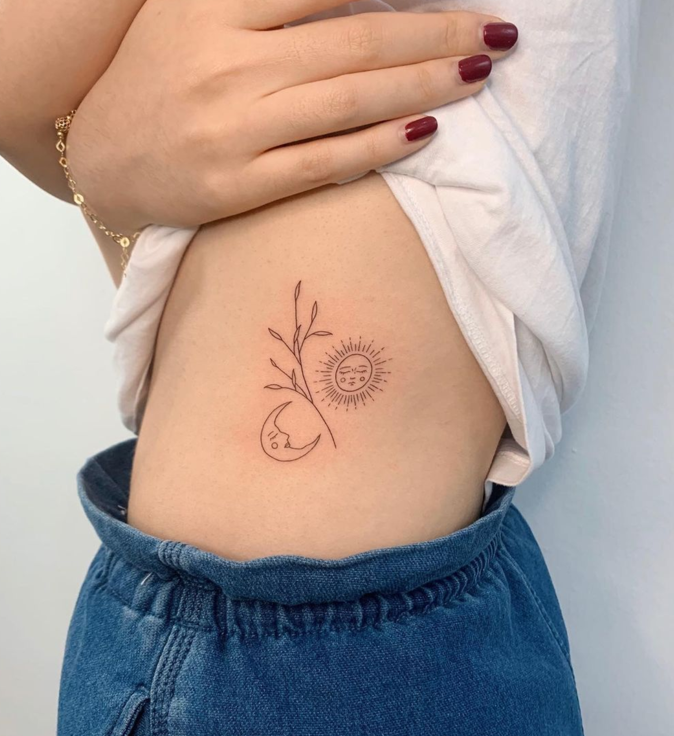 Sun and moon tattoo designs for best and meaningful tattoo design 2021