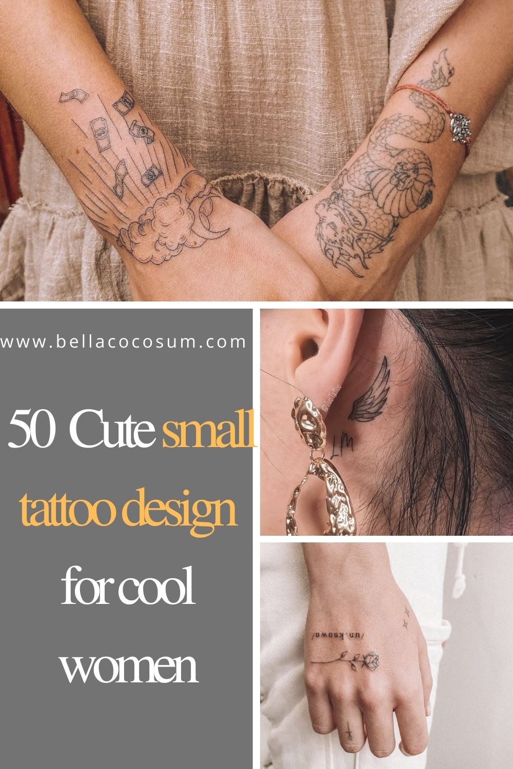 Cute Minimalist Tattoos Design for women with tiny tattoo pattern