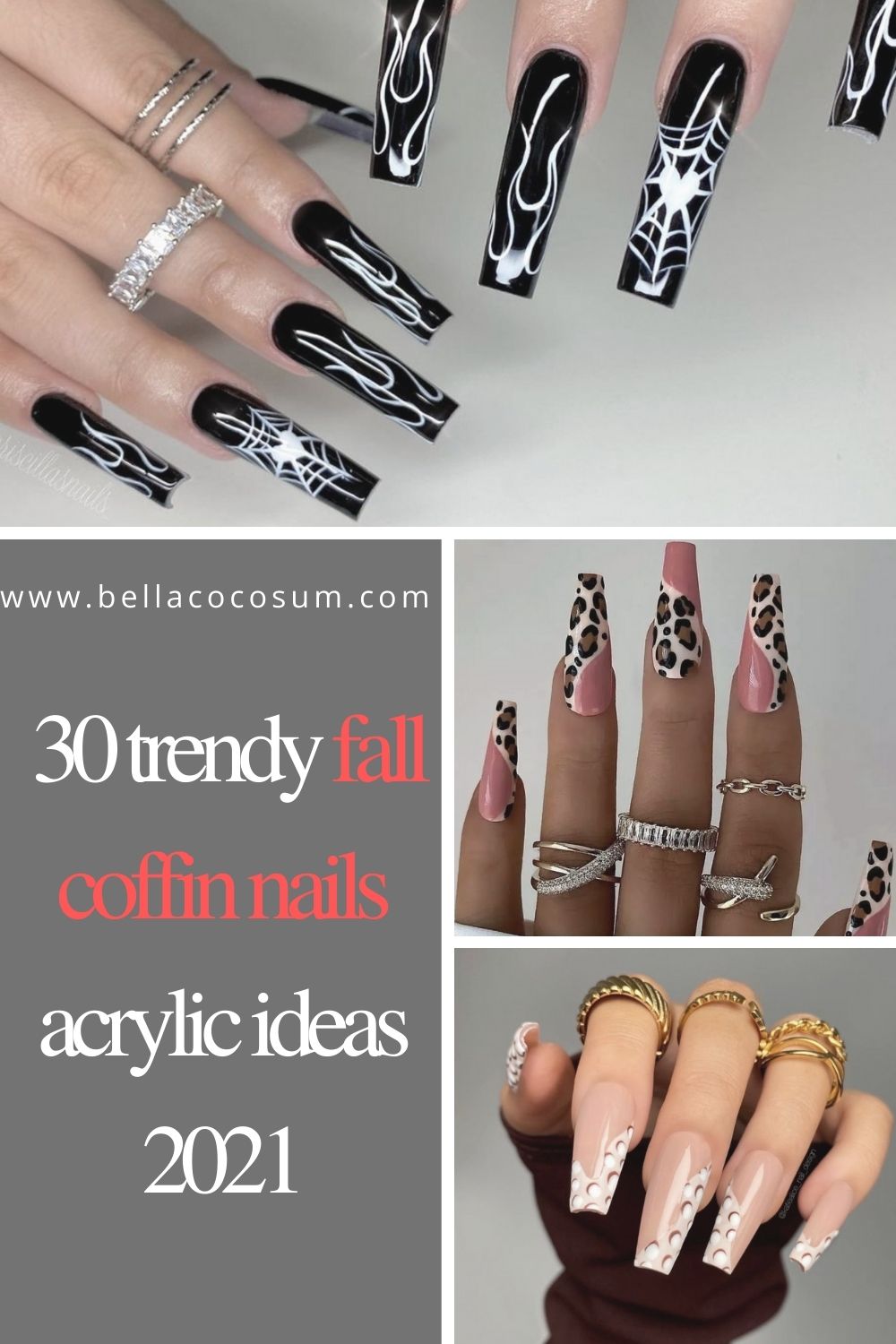 30 Trendy Fall coffin nails inspiration for Autumn 2021